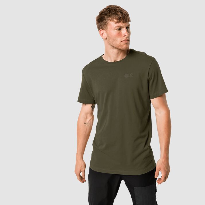 T-shirt Jack Wolfskin Essential Hombre Verdes Mexico-1453291